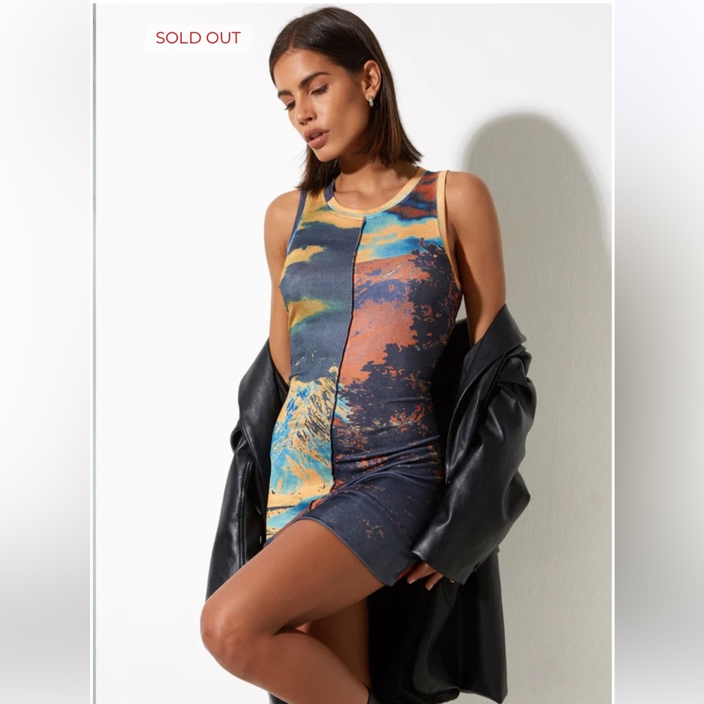 Motel Rocks Oktila Heat Map Mini Dress - Picture 2 of 6